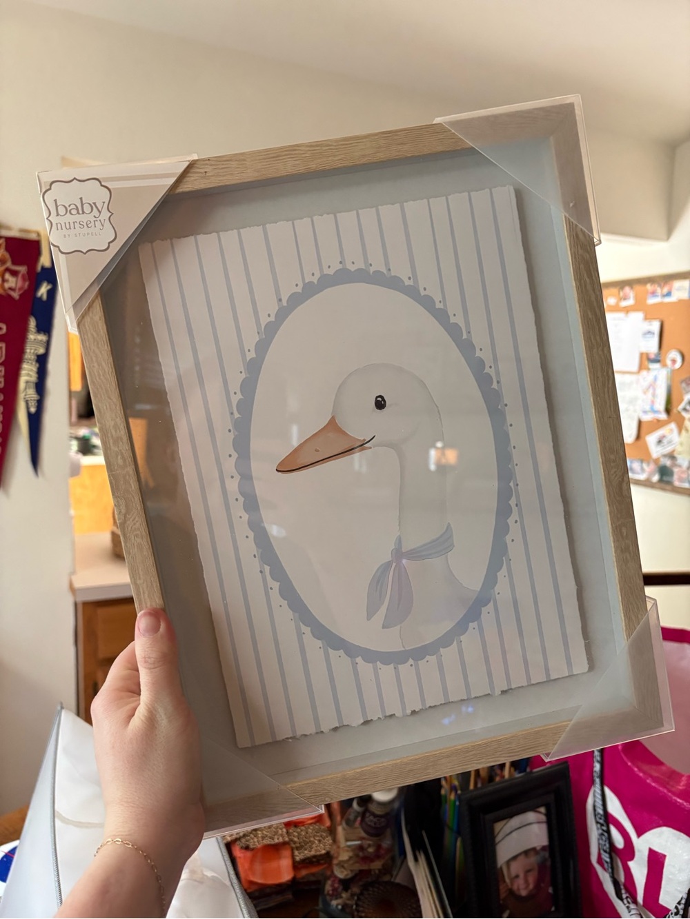 Baby Nursery Duck Wall Art - Soft Blue